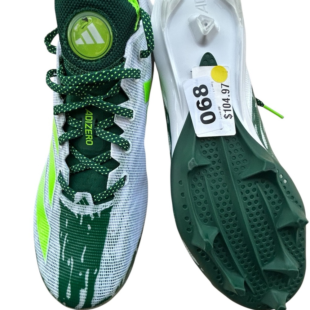 Adidas Adizero Electric Football Cleats Green White Mens 9.5 IE4421